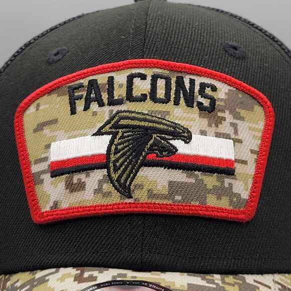 New Era Cap Atlanta Falcons Mens Womens Salute To Service 9FORTY Trucker Hat NFL - Picture 7 of 14